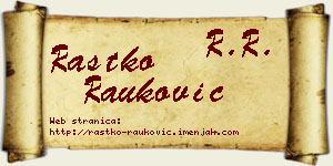 Rastko Rauković vizit kartica